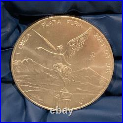 2013 Mexico 1oz Silver Libertad. 999 Fine Plata Pura in a Capsule