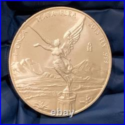 2013 Mexico 1oz Silver Libertad. 999 Fine Plata Pura in a Capsule