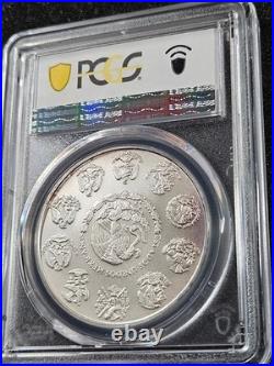 2013-Mo MEXICO Libertad Un Onza Ag Silver Mexican Coin 1 oz PCGS MS69 TONED