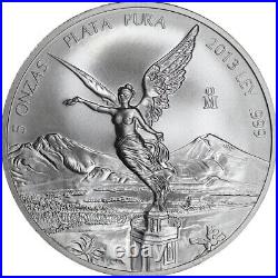 2013-Mo Mexico Libertad 5 Onza. 999 Fine Silver Coin