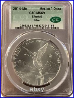 2014 Mexico 1 oz Silver Libertad CAC MS69