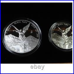 2014 Mexico Proof Silver Libertad 5 Coin Set with Box & COA #51563G