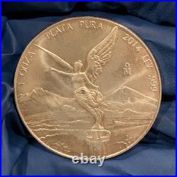 2014 Mexico Silver LIBERTAD 1 oz 999 Silver Coin Plata Pura in a Capsule