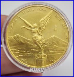 2015 1 oz Silver Mexico Libertad Angel of Independence 24K Gilded