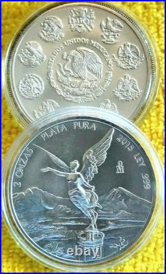 2015 2 oz Silver Libertad 2 Onzas Plata Pura Bullion Coin in Capsule Mexico Coin 2015 2 oz Silver Libertad 2 Onzas Plata Pura Bullion Coin in Capsule Mexico Coin