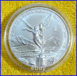 2015 2 oz Silver Libertad 2 Onzas Plata Pura Bullion Coin in Capsule Mexico Coin 2015 2 oz Silver Libertad 2 Onzas Plata Pura Bullion Coin in Capsule Mexico Coin