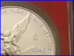 2015 Mexico 1 oz 0.999 Silver Libertad Coin BU MS67 NGC