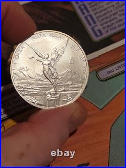 2015 Mexico 1 oz Silver Libertad 999 Fine Uncirculated Low Mint Mark ON