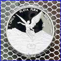 2015 Mexico 1 oz Silver Proof Libertad Plata Onza In Mint Capsule KEY DATE