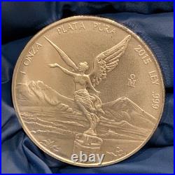 2015 Mexico 1oz Silver Libertad. 999 Fine Plata Pura in a Capsule