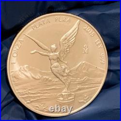 2015 Mexico 1oz Silver Libertad. 999 Fine Plata Pura in a Capsule