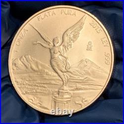 2015 Mexico 1oz Silver Libertad. 999 Fine Plata Pura in a Capsule