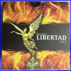 2015 Mexico Burning Libertad 1 oz. 999 Silver, Black Ruthenium & Gold #930