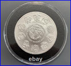 2015 Mexico Libertad 2 Onzas Plata Pura 2 oz Ley Silver BU Coin from Mint Tube