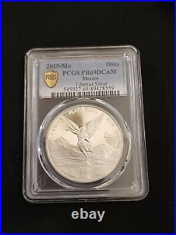 2015 Mo Mexican Libertad Plata Pura One Oz Pcgs Pr69 Proof Deep Cameo (rare)