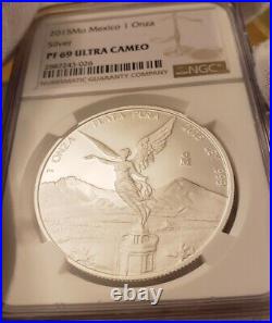 2015 Mo Proof Silver 1 Onza Mexican Libertad NGC PR-69