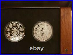 2016 2x1 Oz Silver MEXICAN LIBERTAD PROOF / REVERSE PROOF 2 Coin Set