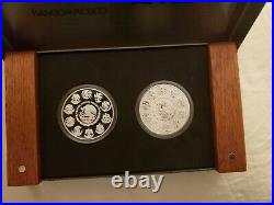 2016 2x1 Oz Silver MEXICAN LIBERTAD PROOF / REVERSE PROOF 2 Coin Set
