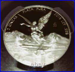 2016 Mexican Libertad Proof 2 Onzas. Fine Silver Coin 999 Sealed In Capsule 2016 Mexican Libertad Proof 2 Onzas. Fine Silver Coin 999 Sealed In Capsule