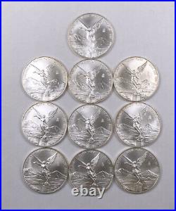 2016 Mexico Libertad 1/2 oz. 999 Silver Lot of 10 Rounds 5 Troy Oz Total