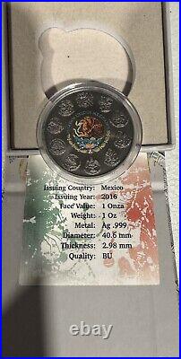 2016 Mexico Libertad 1 oz Silver Coin Colorized