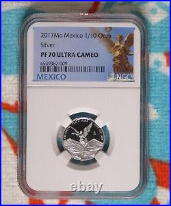 2016 Mexico Libertad Onza 1/2 oz & 2017 1/10.999 Silver Proof NGC PF70