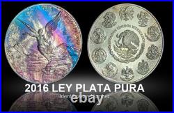 2016 Mexico Libertad Silver 1 Onza Rainbow MONSTER TONED 1 oz silver