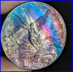 2016 Mexico Libertad Silver 1 Onza Rainbow MONSTER TONED 1 oz silver