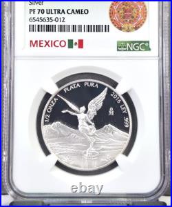 2016 Mexico Silver Libertad 1/2 Onza Ngc Pf 70 Ultra Cameo Rare Gem Proof 1/2 Oz