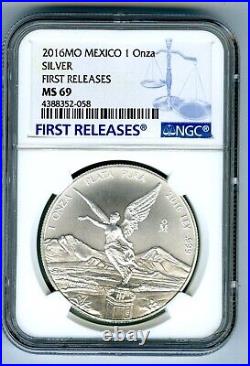2016 Mexico Silver Onza Libertad Ngc Ms69 First Releases