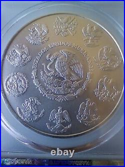 2016-Mo Mexico 1oz Libertad Silver Onza PCGS MS70 Population (1513) Cool Flag