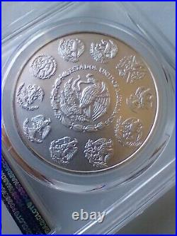 2016-Mo Mexico 1oz Libertad Silver Onza PCGS MS70 Population (1513) Cool Flag