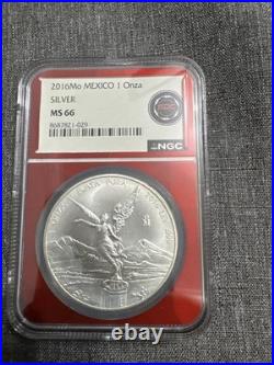 2016Mo Mexico 1 Onza. 1oz. 999 Fine Silver Libertad. NGC MS67