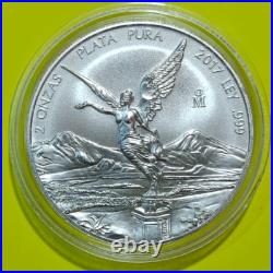 2017 2 oz Silver Libertad 2 Onzas Plata Pura Bullion Coin in Capsule Mexico Coin 2017 2 oz Silver Libertad 2 Onzas Plata Pura Bullion Coin in Capsule Mexico Coin