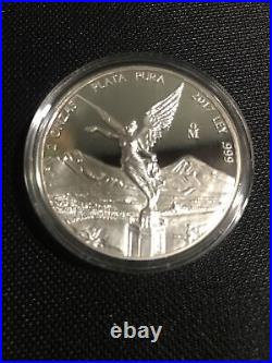 2017 2 oz Silver Mexican Libertad Proof Coin- Low Mint