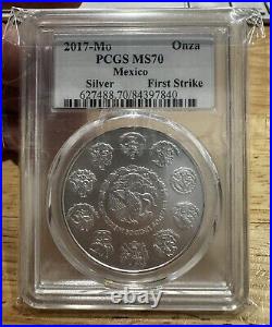 2017-MO PCGS MS70 1 ONZA. 999 SILVER LIBERTAD FIRST STRIKE Signed By David Hall