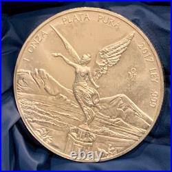 2017 Mexico 1oz Silver Libertad. 999 Fine Plata Pura in a Capsule