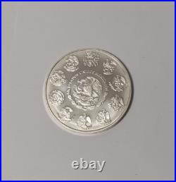 2017 Mexico Libertad 1 Oz Mounted In 2 Oz Fine Silver Bar 35th Anniversary