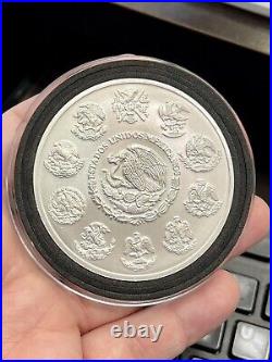 2017 Mexico Libertad 5oz Fine Silver BU Coin with Airtite 5 Onzas Plata Pura