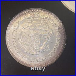 2017-Mo Mexico Silver Libertad 5 Coin Set Onza Collection Toned. 999 Silver