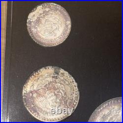 2017-Mo Mexico Silver Libertad 5 Coin Set Onza Collection Toned. 999 Silver