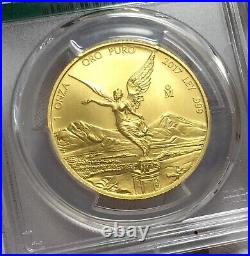 2017 Pair of Mexican Gold/Silver Libertad 1oz MS70 PCGS RARE Limited Mintage
