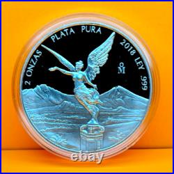 2018 2 oz Mexico Silver Libertad Proof Coin in Capsule Only 5000 Minted