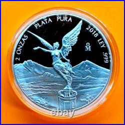 2018 2 oz Mexico Silver Libertad Proof Coin in Capsule Only 5000 Minted