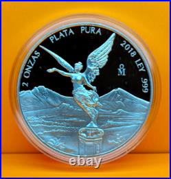 2018 2 oz Mexico Silver Libertad Proof Coin in Capsule Only 5000 Minted