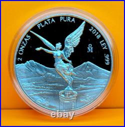 2018 2 oz Mexico Silver Libertad Proof Coin in Capsule Only 5000 Minted