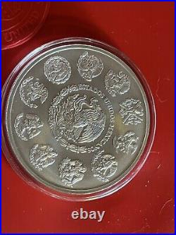 2018 5 Oz Mexico BU. 999 Fine Silver Libertad Mexican Coin In Airtight Capsule