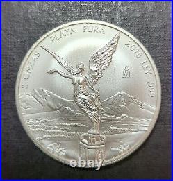 2018 BU Mexico Libertad 2 Oz. 999 Fine Silver Coin Mexican 2 Onza