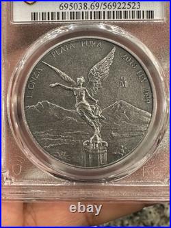 2018 Mexico 1 oz Silver Libertad Antiqued Finish in Capsule