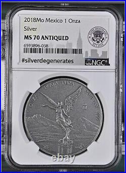 2018 Mexico 1OZ Silver Libertad NGC MS70 Antiqued #silverdegenerates